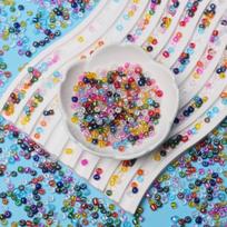 1000-6000Pcs Glass 2/3/4mm Spacer Loose Beads DIY Accessories Fashion Jewellery Making Round Keychain Necklace Bracelet Earring Pendant Handing Craft 3mm/3000pcs įvairiaspalvis