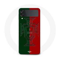 Coque Samsung Galaxy Z Flip4 portugal logo vert et rouge raudona