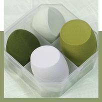 4 vnt. makiažo kempinėlės maišytuvai Maišymo kempinėlė Pagrindo aplikatorius Kosmetinės kempinėlės Makiažo įrankiai 4PCS/SET violetinė