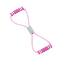 Band with Grip 8-shaped Elastic Exercise Band Muscle Training Auxiliary Tool Yoga rožinė