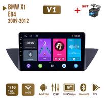 2 din Android automobilio radijo daugialypės terpės vaizdo grotuvas, skirtas BMW X1 E84 2009-2012 Navigacijos GPS WIFI galvos blokas 1+16GB 1+16GB gray