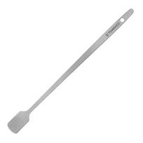 Kavos maišymo šaukštelis Premium Ti Ilga rankena Kvadratinė ir apvali galvutė 19 cm Puikiai tinka kavai, šaltai arbatai Square white