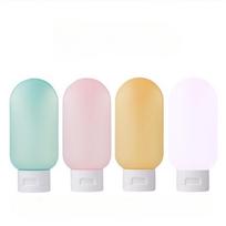 Lotion Cosmetics Storage Bottle 60mlpe Color Semi-Permeable Shampoo Shower Gel Travel Storage Bottle Set 60ml 4pcs white