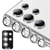 Metalinis objektyvo žiedo apsauginis stiklas, skirtas Samsung Galaxy S24 Ultra S24 Plus, kameros apsauginė plėvelė S24+ S23Plus S23 Ultra, galinis objektyvo dangtelis For S24 sidabras