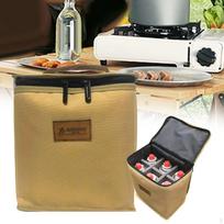 Camping Gas Tank Storage Bag Carrying Container Picnic for Backpacking 22cmx22cm black