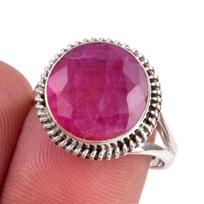Red Ruby(Simulated) Gemstone Handmade 925 Sterling Silver Jewelry Ring S.8 o0R81