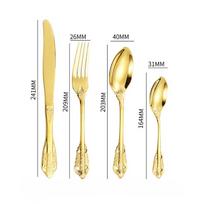 Stainless Steel Tableware Court Relief Knife Fork Spoon Dessert Spoon Dessert Fork Western Steak Knife 24.1*7*5 auksas