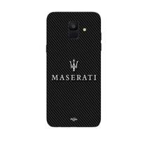 Maniacase case for Samsung Galaxy A6 2018 maserati white carbon background juoda