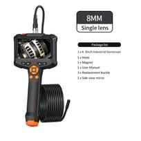 Nauja 2,9 cm mikro objektyvas 4,3 colio HD1080P IPS ekranas delninis pramoninis endoskopinis fotoaparatas IP67, atsparus vandeniui, tinka visų tipų siauriems vamzdžiams 10M Single Lens gray