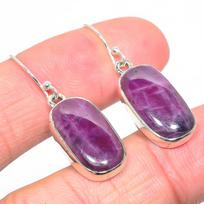 Ruby In Zoisite Handmade Lab-Created 925 Sterling Silver Gift Earring 1.50  V6v83