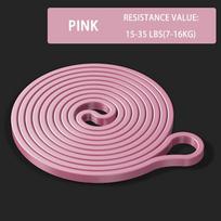 175 250LBS jogos daugiafunkcinis sutirštintas, patvarios elastinės juostos, fitneso treniruotės, atsparios tempimo juostos storas apskritimas Pink 35BL