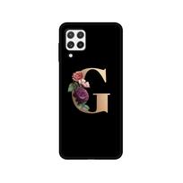 Samsung A22 dėklas Telefono galinis dangtelis Samsung Galaxy A22 A22S 5G 4G GalaxyA22 A 22 juodas TPU dėklas Juokingas individualus pavadinimas Raidė Samsung A22 4G