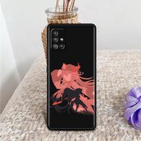 Genshin Impact Anime Funda, skirtas Samsung A51 A71 A12 A21s dėklas, skirtas Galaxy A31 A32 A52 A02s A11 A72 A41 matinis minkštas telefono dangtelis Samsung A01 black