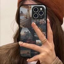 Camping Nature Mountain Phone Case Hard Leather Case for iPhone 11 12 13 Mini Pro Max 8 7 Plus SE 2020 X XR XS Coque iphone 7