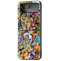 Dragon Super Anime dėklas Samsung Galaxy Z Flip 3 5G ZFlip3 ZFlip Z Flip 4 zflip Flip3 Flip4 korpusas juodas dangtelis Samsung Z Flip 5G