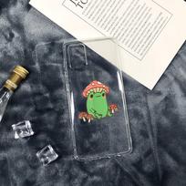mushroom frog cartoon cute Phone Case Transparent soft For iphone 12 11 13 7 8 6 s plus x xs xr pro max mini iphone 11 pro
