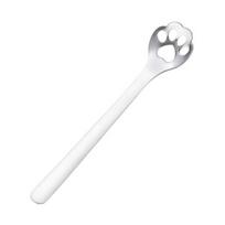 Cat Claw Coffee Spoons Stainless Steel Hollow Teaspoon Cat Paw Design Dishwasher Safe Spoon for Tea Coffee Ice Cream Dessert sidabras