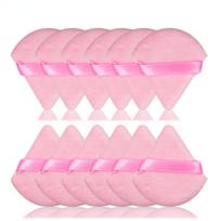 60 Pcs Triangle Velvet Powder Puff Pizza Flours Mini Face Makeup Sponge Cosmetics Washable Makeup Puff Tools Cosmetics
