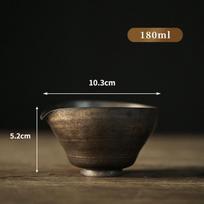 180 ml japoniško stiliaus keraminis arbatos ąsotis Retro paauksuotas glazūra mažas Justice puodelis Chinese Divide arbata Chahai arbatos ceremonijos priedai 10.3x5.2cm 180ml brown