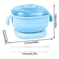 Vaško lydymo aparatas plaukelių šalinimo vaško šildytuvas 100W 400ml kieto vaško lydalo šildytuvas silikoninis indelis rankų pėdų kūno vaškui CHINA white