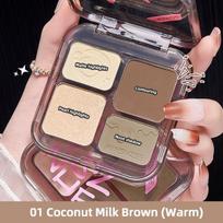 3d Highlighter Eyeshadow Contour Bronzer Palette Makeup Long-lasting Waterproof 3D Nose Shadow brown