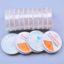 1 vnt. 0,4/0,5/0,6/0,7/0,8/1,0 mm plastikinių kristalų karoliukų vėrimo virvelės, elastinės, papuošalų gamybos, tiekiamos mažuose ir dideliuose ritinėliuose 0.4MM-20M-1PC gray