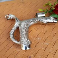 silver Cobra handle Head finish for walking stick Wood Canes Style