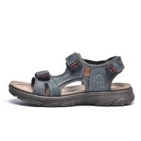 Vasaros vyriški sandalai Laisvalaikio platforminiai batai Vyriški natūralios odos guminiai vyriški batai Didelis dydis 38 -46 Paplūdimio kvėpuojanti minkšta avalynė 41 ruda