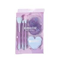 Pack of 6 Gradient Color Makeup Brush Fiber Hair Makeup Brush Crystal Velvet Powder Puff Powder Brush