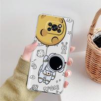 Case For Xiaomi Mi Poco X3 NFC 11 Lite M3 10T 9T 12 Redmi Note 10 9 9S 8 8T 7 Soft Clear Phone Cover Cute Cartoon Astronaut Xiaomi Poco X3 NFC beige