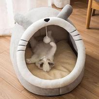 Cat Bed House Kennel Nest Round Pets Sleeping Cave Kitten Beds Pet Basket Cozy Kitten Lounger Cushion Cat House Tent Dog House S (31X30X28cm)