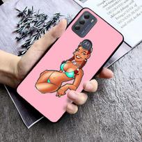 Black Head girl Case for Motorola Moto EDGE 20pro Edge 20lite E6 E7 Cover GSTYLUS GPLAY GPOWER G 5G PLUS G30 G100 cases Funda MOTO E6 gray