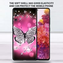 Minkštas dėklas, skirtas Samsung Galaxy Note 20 Ultra 10 Plus Lite A50 A70 A20 A40 A20e 9 8 A60 A10e telefono dangtelis Diamond Flower Butterfly Samsung A70