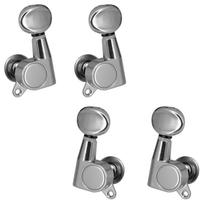4 vnt Ukulele Tuning Peg Uke rankenėlės 1:15 uždarojo stiliaus derintuvų derinimo klavišas 4 styginiams ukelele 4 PCS sidabras