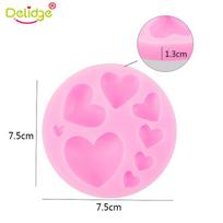 Loving Heart Shape Silikoninis Fondant Formas DIY Spalvinga Sweet Heart saldainių pastos torto dekoravimo priemonė rožinė
