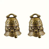 2pcs Bell Decoration Pendant  Decor Hand Decor Retro Decor Unique Shape Bell Hanging Decor Retro Special Bell Pendant Decorative Bell Pendant Brass 2pcs black
