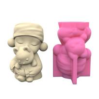 Girl Head-Silicone Flower  Mold Concrete tick Silicone Candle Holder Mold Succulent Planter Cement Clay Mold beige
