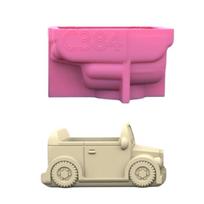 Motorcar Gypsum Silicone Mold  Succulents Concrete Flower  Vase Plaster Cement Mold Clay Mold Candle Holder Mold pink