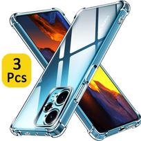 3 Pcs Clear Case For Poco F5 F5 Pro C50 C55 C40 M4 5G X5 X4 GT X5 Pro Thick Shockproof Soft Silicone Phone Cover for Poco M5 4G Poco C40 blue
