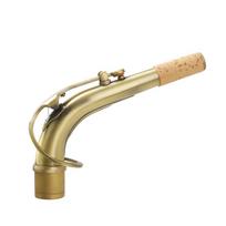 B65 Sax Bend Neck for Alto Saxophone Antique Brass Crafted Heat-insulating Material 24.5mm Nozzle žalsvai mėlyna
