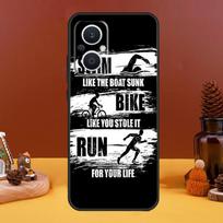 Swim Bike Run Triathlon Case For OPPO Reno 4Z 5Z 8T 10 Pro 11 F 4 6 7 8 5 Lite OPPO Find X6 X5 Pro X2 X3 Lite Cover OPPO Reno7 4G black