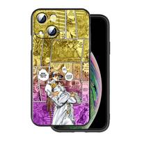 Cartoon Anime JoJo Jotaro Kujo Cover For Apple iPhone 14 13 12 11 SE XS XR X 7 8 6 mini Plus Pro MAX 2020 Black Phone Case iPhone 5 5S SE black