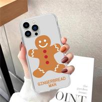 Cute Gingerbread man Phone Case For iPhone 15 12 Mini 13 14 Pro XS Max X 11pro Max SE XR Transparent Shell iPhone11PRO