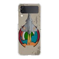 Phone Case For Samsung Galaxy Z Flip 3 4 5 Transparent fold High Hard PC Shell For Galaxy Z Flip 3 5 Clear Cover Fighter Planes Galaxy Z Flip 4