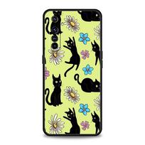 Telefono dėklas, skirtas Realme 12 11 10 9 8 5G 7 6 GT5 GT3 GT2 Pro Plus C21 C11 C25 C35 GT Neo 2 3 3T 5 dangtelis Black Cat Cartoon Cute Realme 9 Pro black
