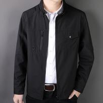 Slim Business Coat Thin Casual Baseball  Bomber Men'sSolid Color Tops Fashion  Spring Autumn Jacket Plus Size XXXXL juoda