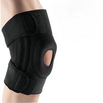 One Piece Pressurized Silicone Anti Slip Knee Pads, Sports, Running, Fitness, Outdoor Cycling, Mountaineering, Spring Leg Pads one   size black