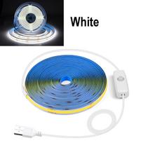 Mygtuko jungiklio valdymas USB LED juostelės Lempa 1m 2m 3m 4m 5m TV fono apšvietimas luz COB LED šviesa namų kambario dekoravimui 1m