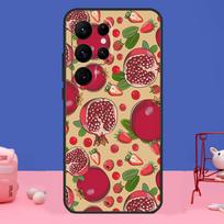tropical pomegranate pattern Case For Samsung Galaxy S23 S24 Ultra S21 S22 Plus Note 20 Note 10 S8 S9 S10 S20 FE Cover Galaxy S8 black