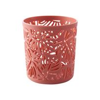 Creative Hollow Stars Pen Pencil Pot Holder Brush Storage Container Desk Organizer Plastic Stationery Pen Holder Office Supplies brown